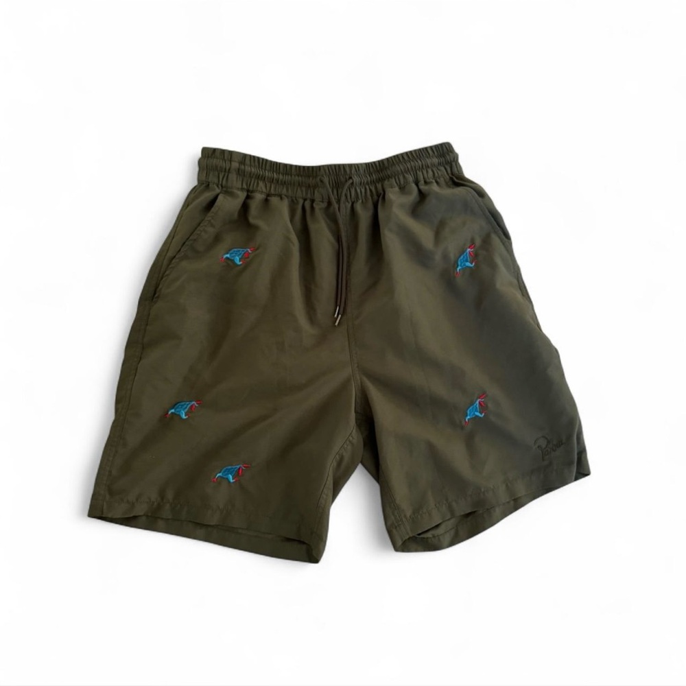 Men's Olive Green Swim Trunks